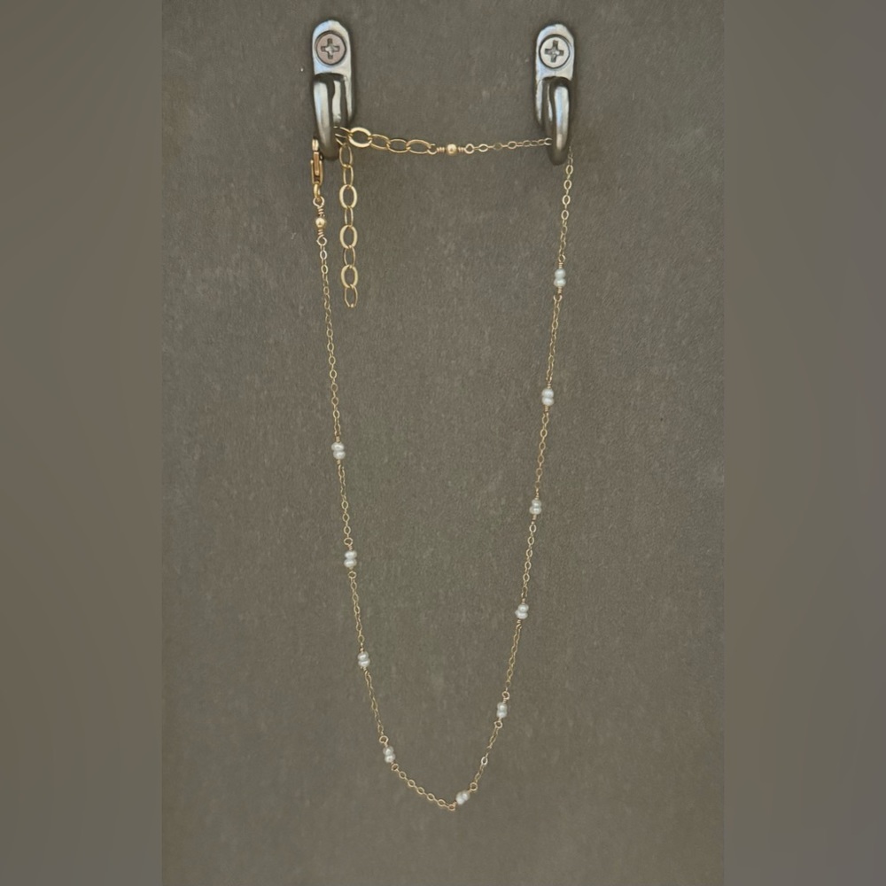 Delicate Gold and Pearl Necklace